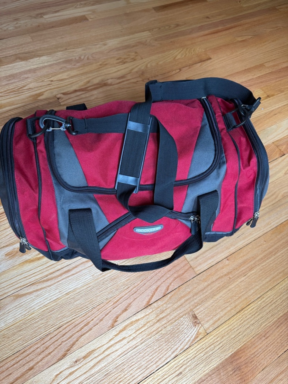 Dockers Red Duffle / Gym Bag 19 x 10 x 12 inches